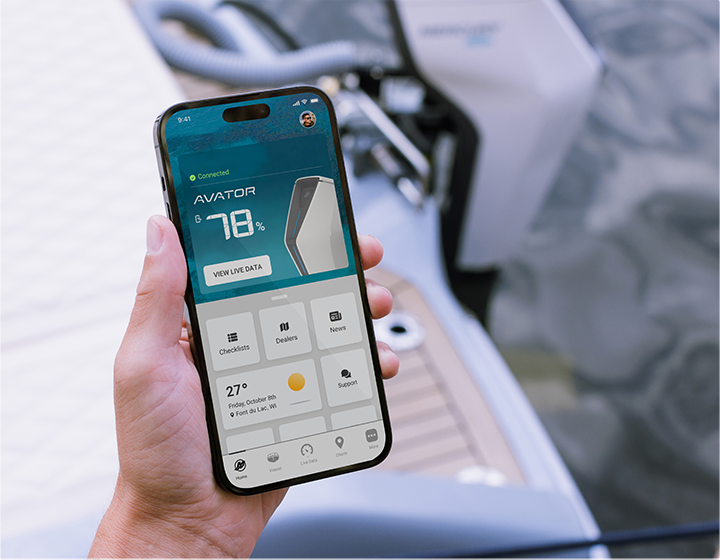 Mobiele app Mercury Marine voor Avator-motoren