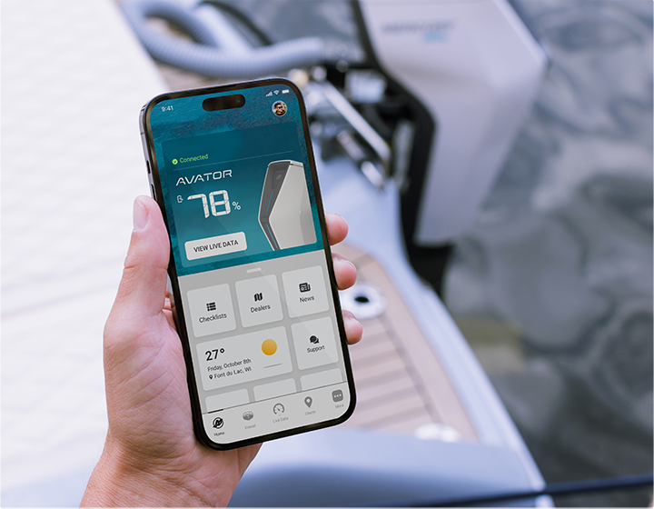 适用于 Avator 电动机的 Mercury Marine 移动 App